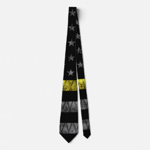 Corbata Bandera de la línea amarilla delgada de Dispatche