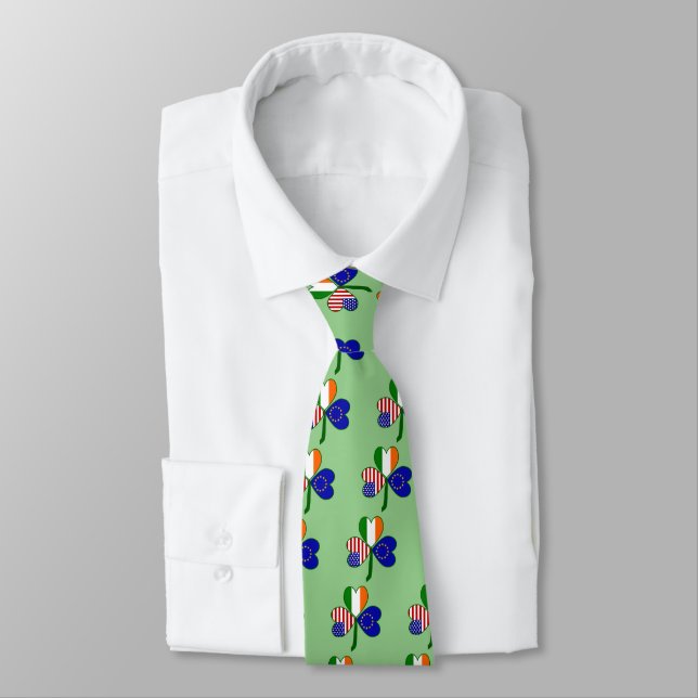 Corbata Bandera de la Unión Europea Shamrock (Atado)