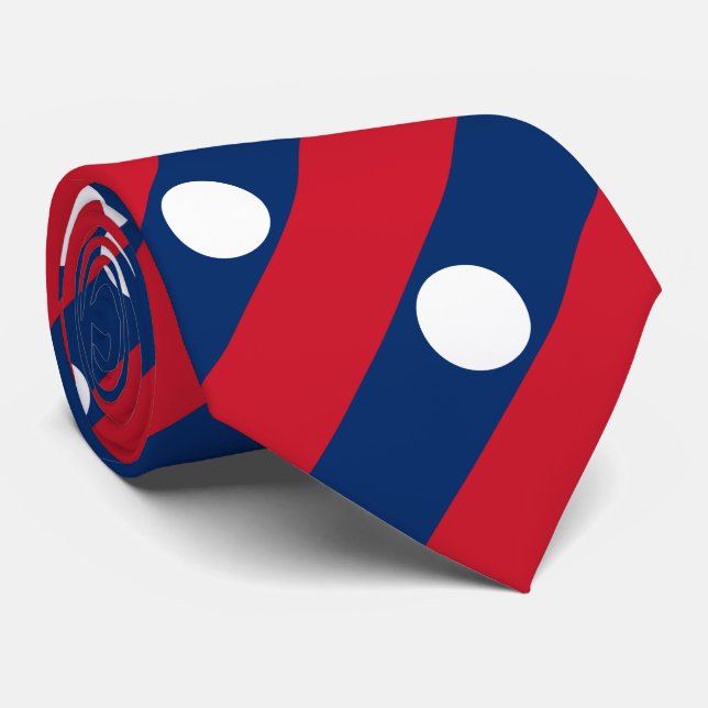 Corbata Bandera de Laos (Enrollado)