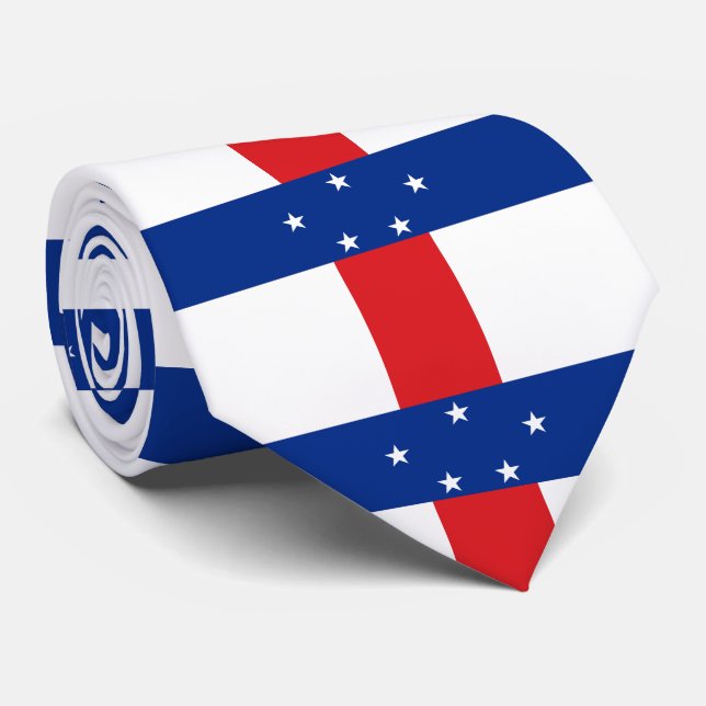 Corbata Bandera de las Antillas Neerlandesas (Enrollado)