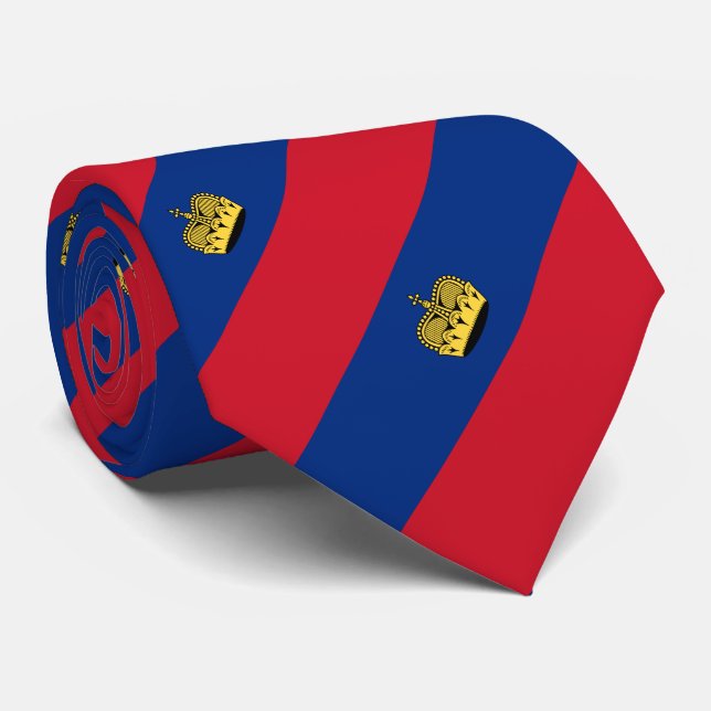 Corbata Bandera de Liechtenstein (Enrollado)