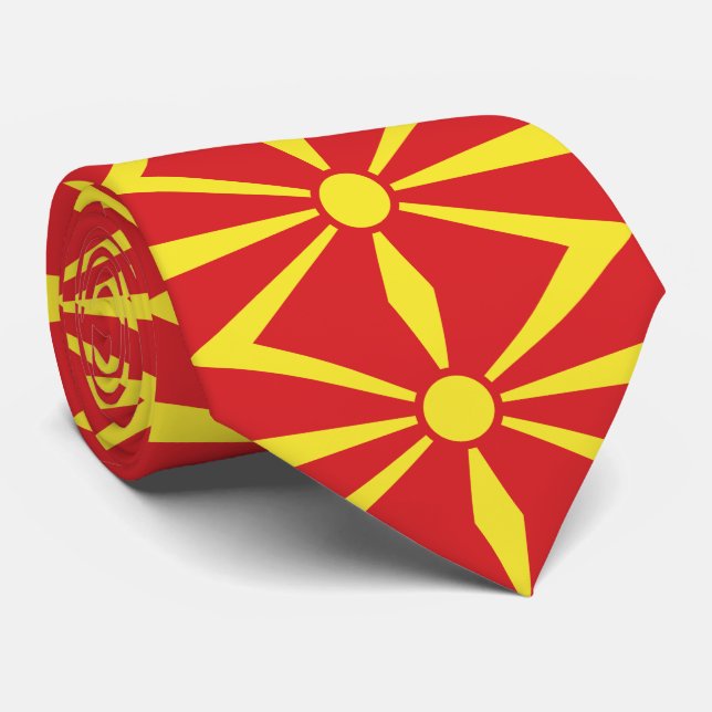 Corbata Bandera de Macedonia del Norte (Enrollado)