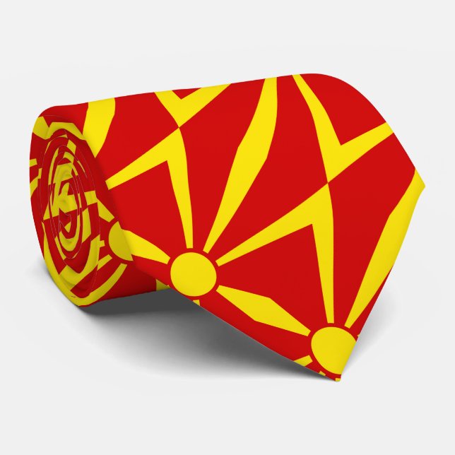 Corbata Bandera de Macedonia del Norte (Enrollado)