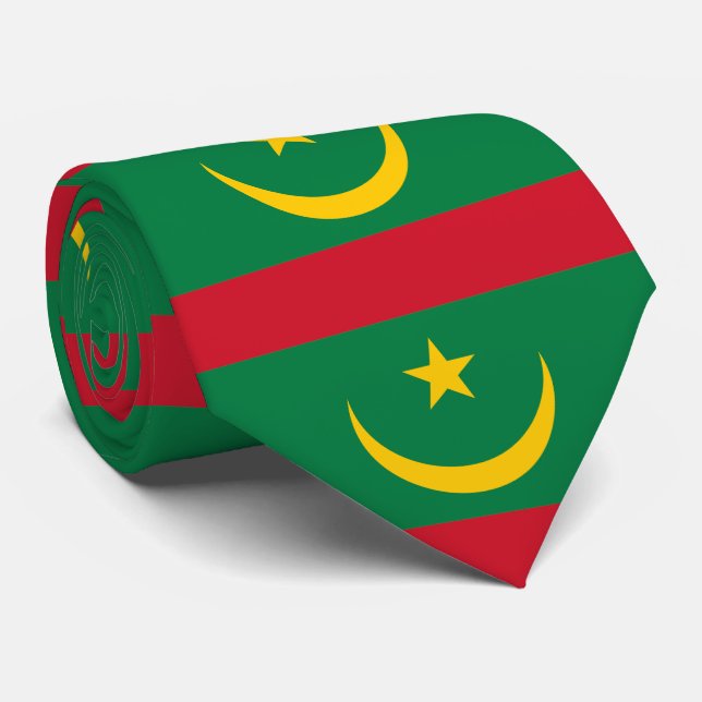 Corbata Bandera de Mauritania (Enrollado)