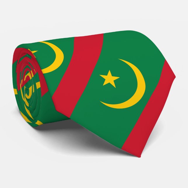 Corbata Bandera de Mauritania (Enrollado)
