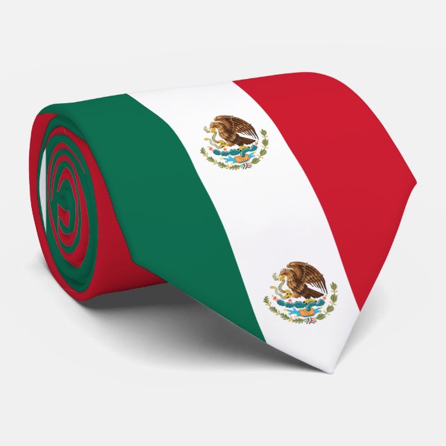 Corbata Bandera de México (Enrollado)