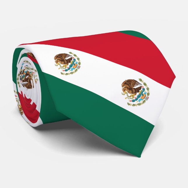 Corbata Bandera de México (Enrollado)