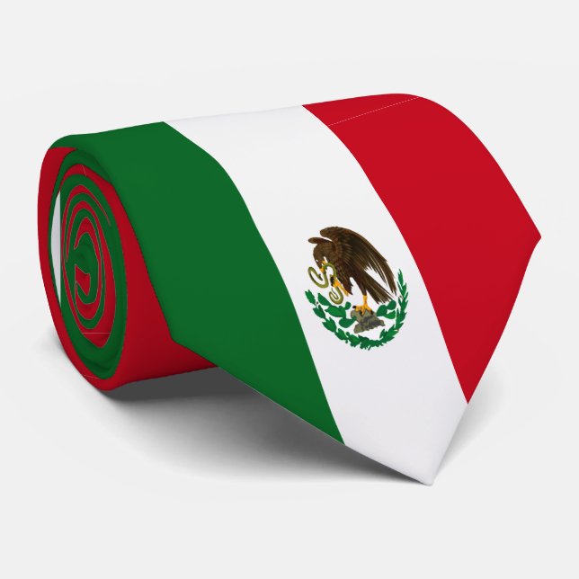 Corbata Bandera de México Patriótico (Enrollado)