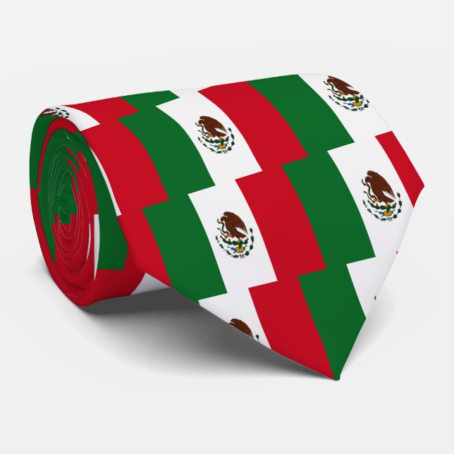 Corbata Bandera de México Patriótico (Enrollado)