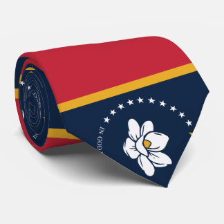 Corbata Bandera de Misisipi - Nueva Bandera de Magnolia