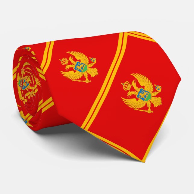 Corbata Bandera de Montenegro (Enrollado)