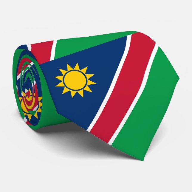 Corbata Bandera de Namibia (Enrollado)