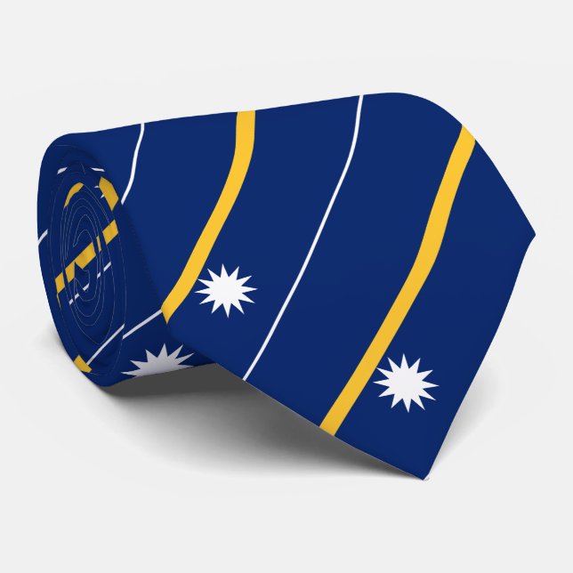 Corbata Bandera de Nauru (Enrollado)