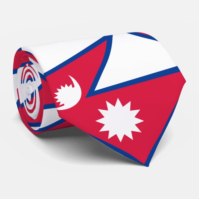 Corbata Bandera de Nepal (Enrollado)