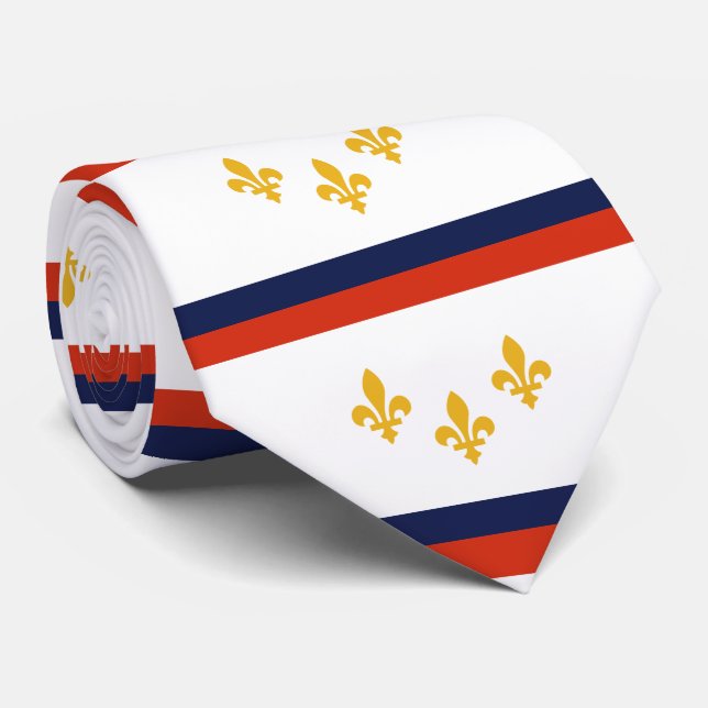 Corbata Bandera de New Orleans, Luisiana (Enrollado)