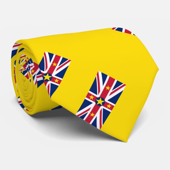 Corbata Bandera de Niue (Enrollado)