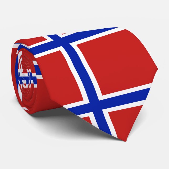 Corbata Bandera de Noruega Escandinavia (Enrollado)