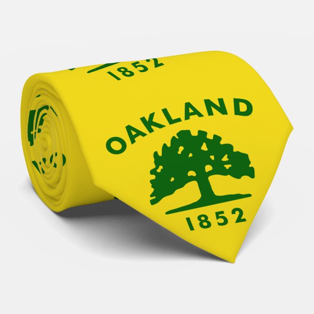 Corbata Bandera de Oakland, California (Enrollado)
