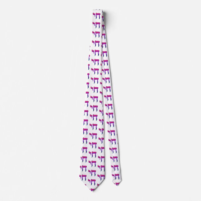 Corbata Bandera de orgullo Bi Chai (Anverso)