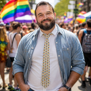 Corbata Bandera de orgullo de oso gay de colores   