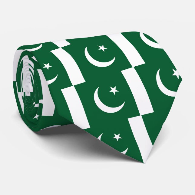 Corbata Bandera de Pakistán (Enrollado)