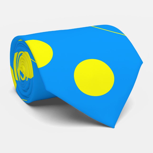 Corbata Bandera de Palaos (Enrollado)
