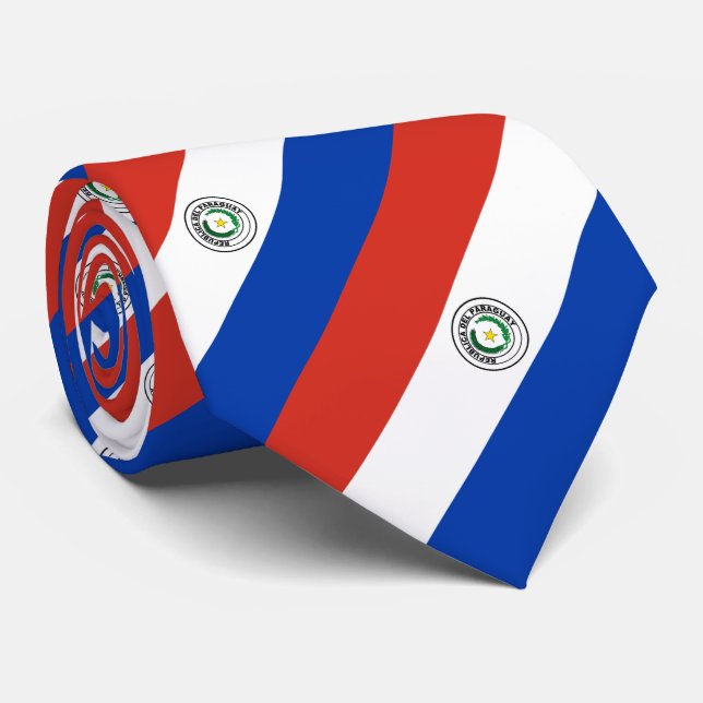 Corbata Bandera de Paraguay (Enrollado)