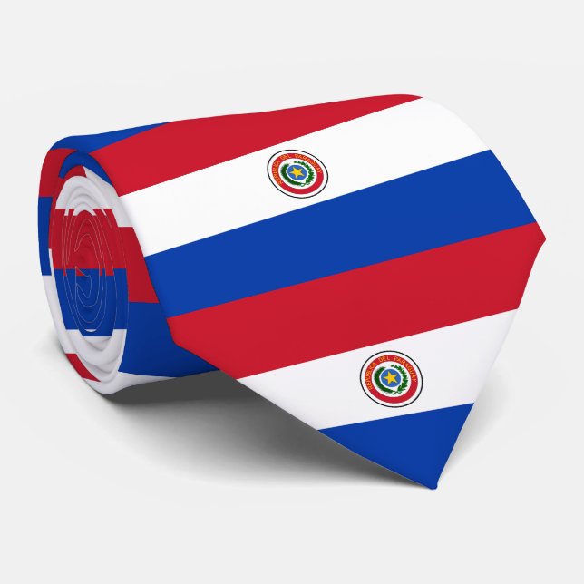 Corbata Bandera de Paraguay (Enrollado)