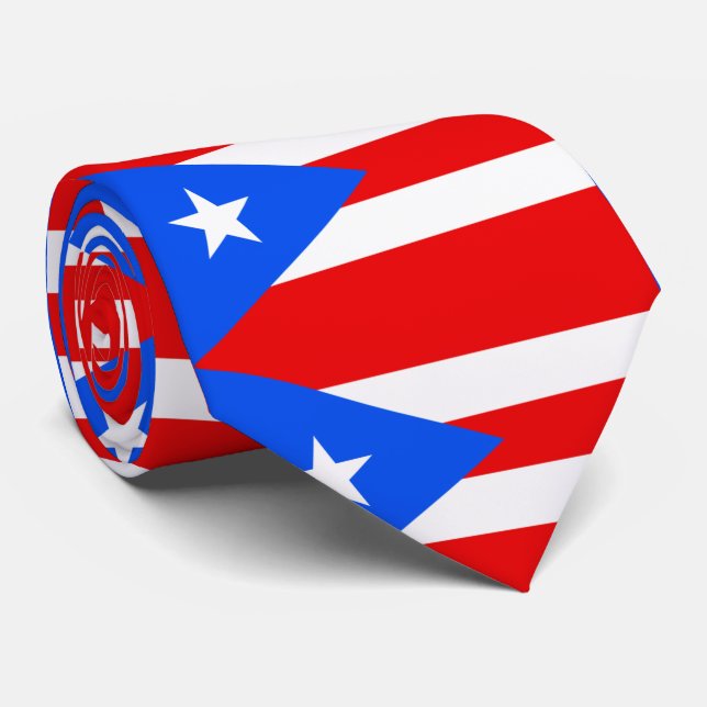 Corbata Bandera de Puerto Rico (Enrollado)