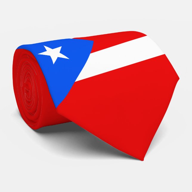 Corbata Bandera de Puerto Rico (Enrollado)