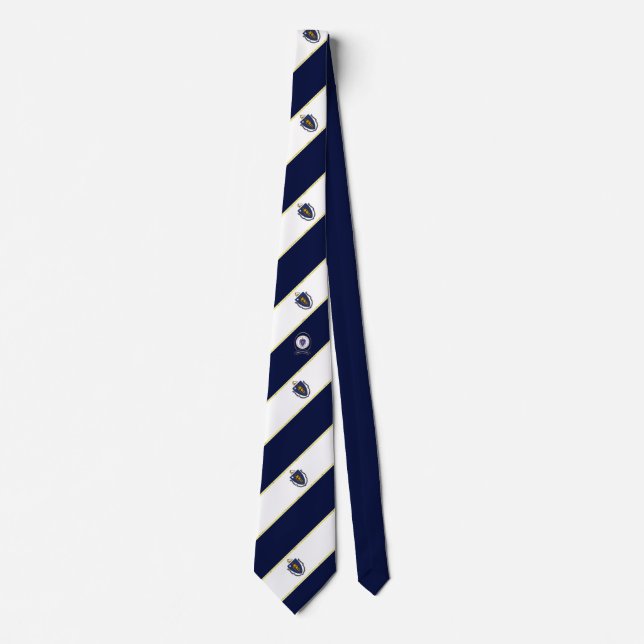 Corbata Bandera de rayas de Massachusetts (Anverso)