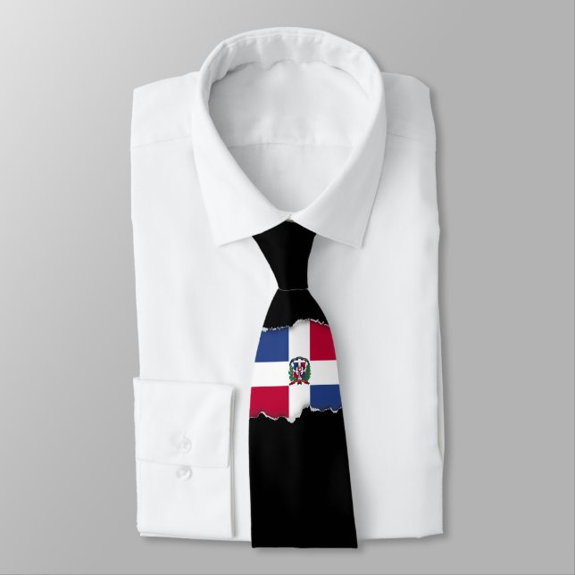 Corbata Bandera de República Dominicana (Atado)