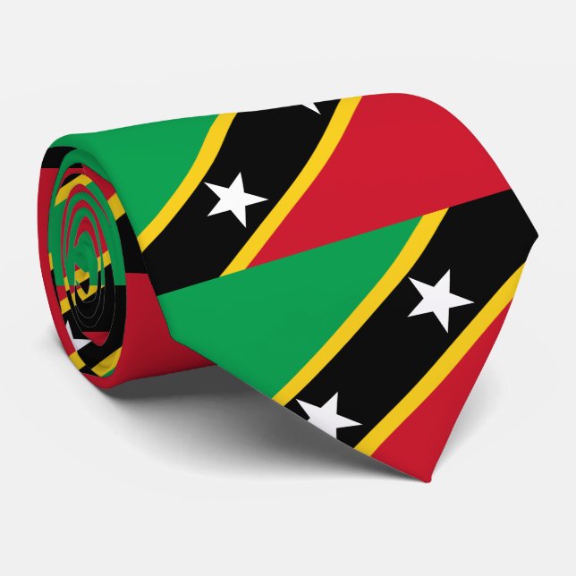 Corbata Bandera de Saint Kitts y Nevis (Enrollado)