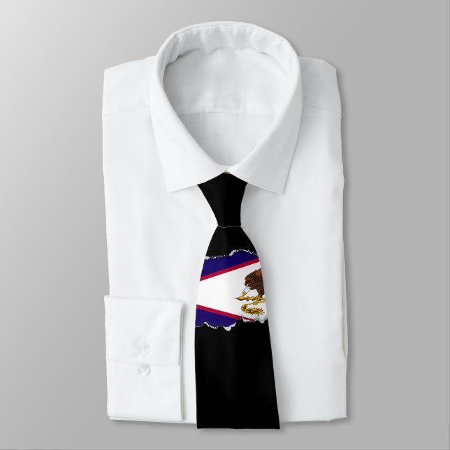 Corbata Bandera de Samoa Americana (Atado)