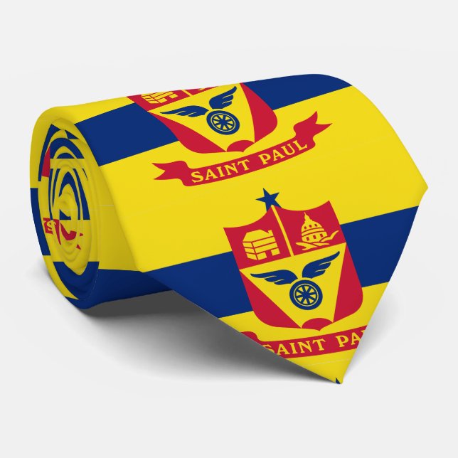Corbata Bandera de San Pablo, Minnesota Tie (Enrollado)