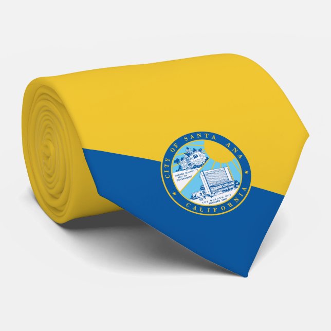 Corbata Bandera de Santa Ana (California) (Enrollado)