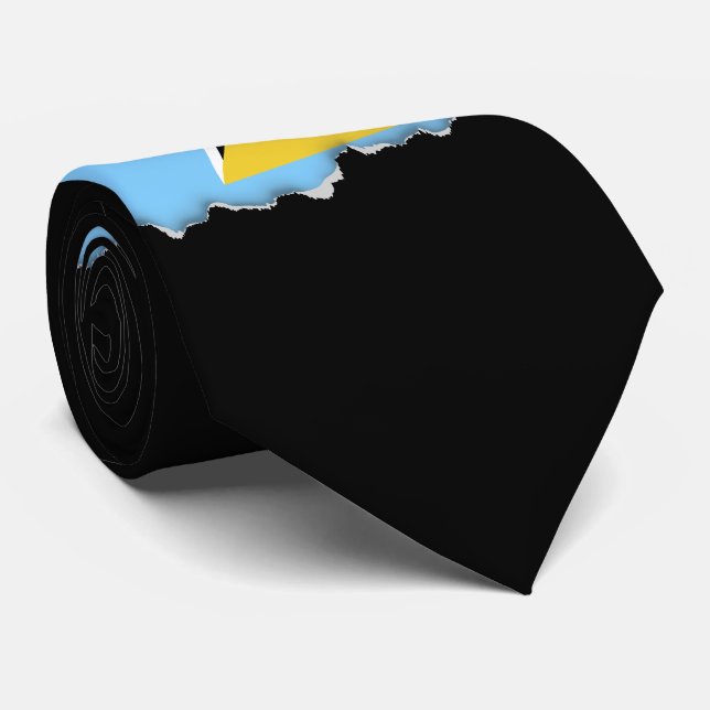 Corbata Bandera de Santa Lucía (Enrollado)