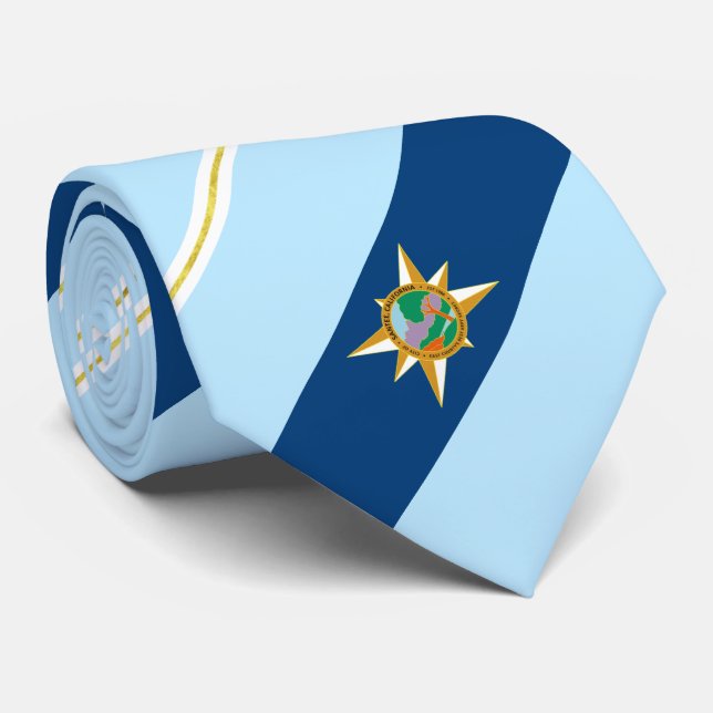 Corbata Bandera de Santee (California) (Enrollado)