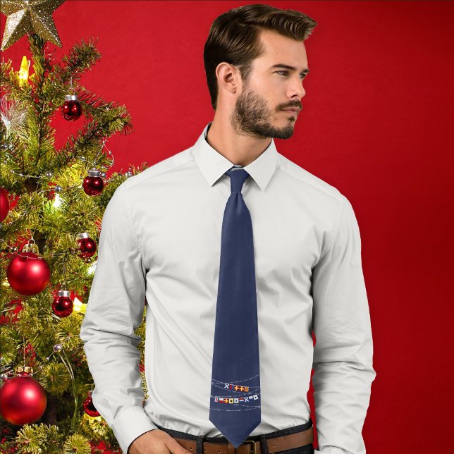 Corbata Bandera de Señal Náutica Feliz #Navidades | Azul m (Subido por el creador)