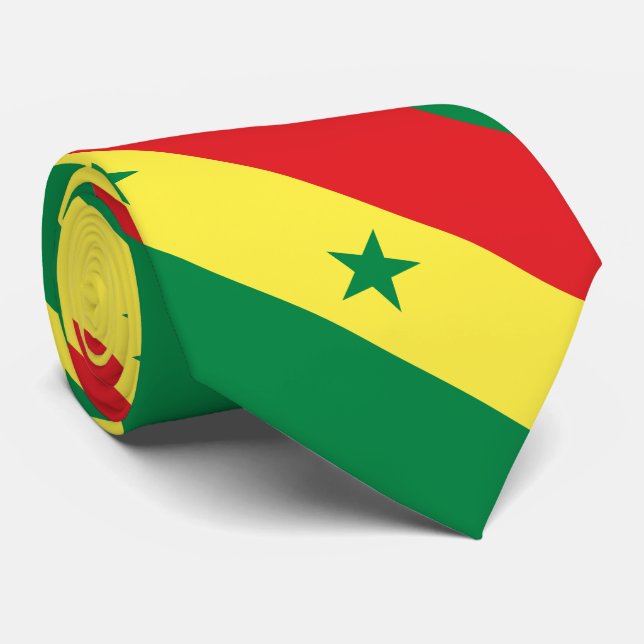 Corbata Bandera de Senegal (Enrollado)