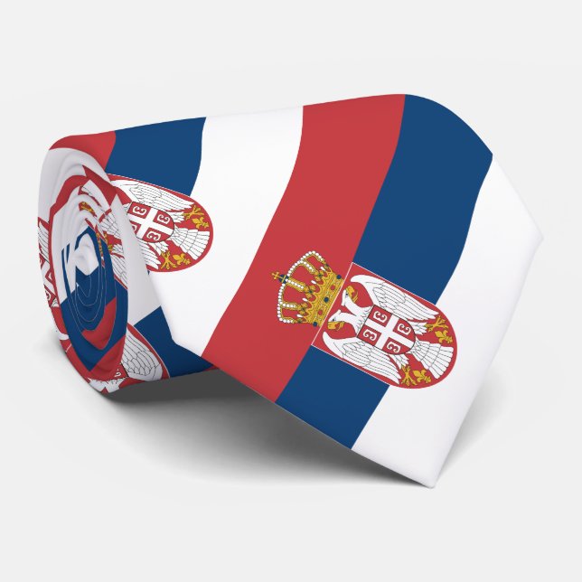 Corbata Bandera de Serbia (Enrollado)