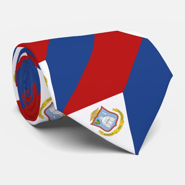 Corbata Bandera de Sint Maarten (Enrollado)