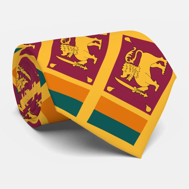 Corbata Bandera de Sri Lanka (Enrollado)