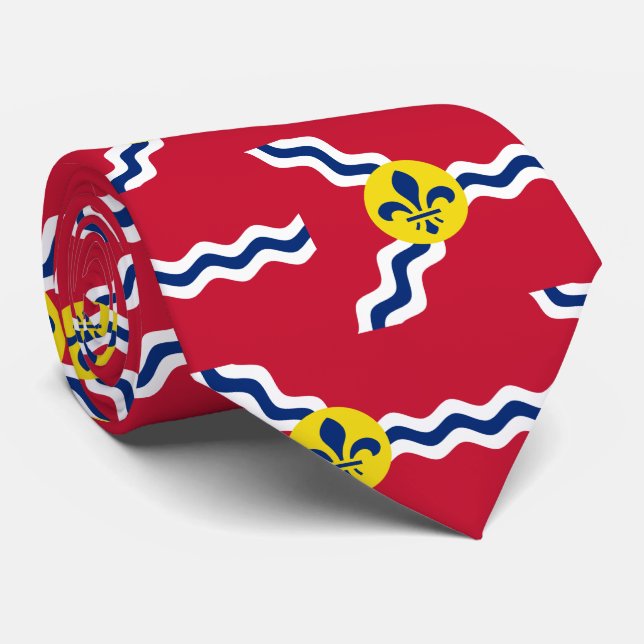 Corbata Bandera de St. Louis, Missouri (Enrollado)