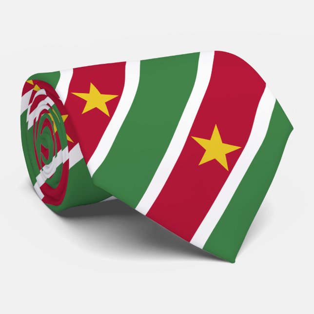 Corbata Bandera de Surinam (Enrollado)
