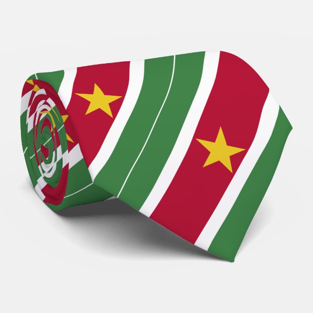 Corbata Bandera de Surinam (Enrollado)