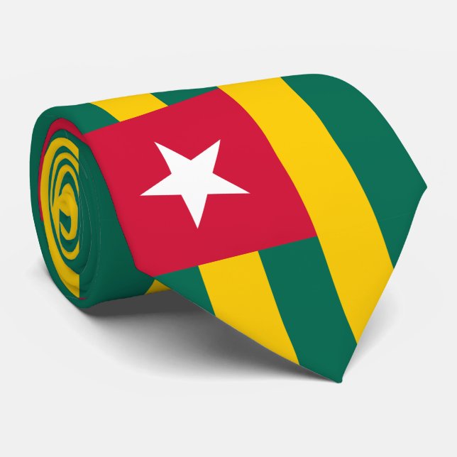 Corbata Bandera de Togo (Enrollado)