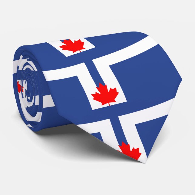 Corbata Bandera de Toronto, Ontario Neck Tie (Enrollado)