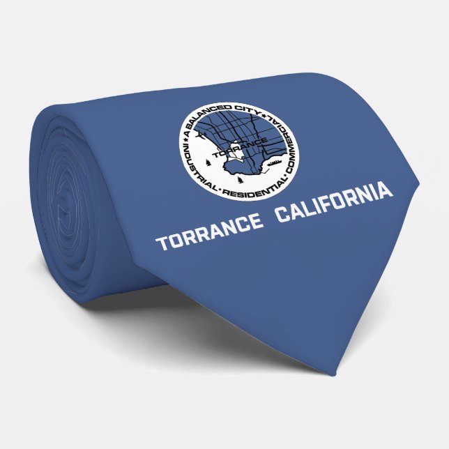 Corbata Bandera de Torrance (California) (Enrollado)