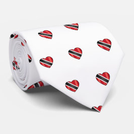 Corbata Bandera de Trinidad y Tobago en BLANCO 